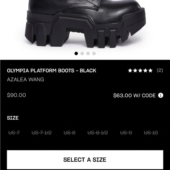 Azalea Wang Olympia Platform Boots with Lug sole - Picture 6 of 7